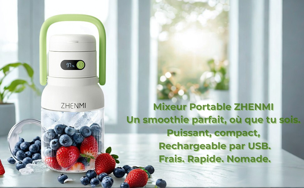 🥤 ZENMI SHAK’nGO – Le Blender Nouvelle Génération pour une Énergie Naturelle Partout, Tout le Temps
