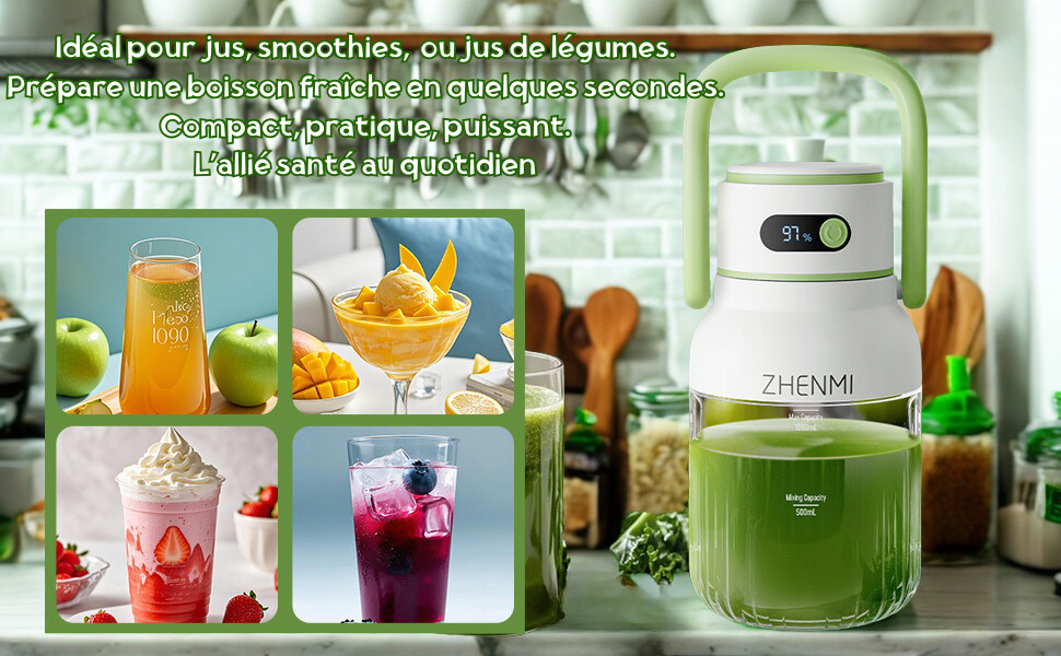 🥤 ZENMI SHAK’nGO – Le Blender Nouvelle Génération pour une Énergie Naturelle Partout, Tout le Temps