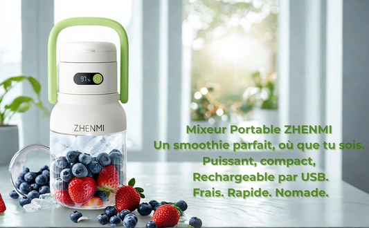 🥤 ZENMI SHAK’nGO – Le Blender Nouvelle Génération pour une Énergie Naturelle Partout, Tout le Temps